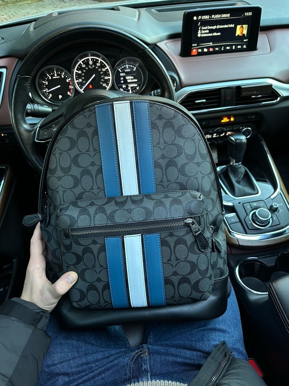 Рюкзак міський чоловічий Coach West Backpack In Signature Canvas 37×31