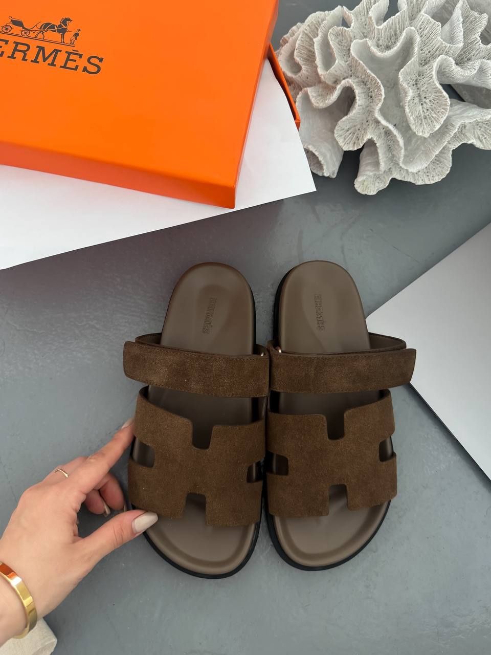 Босоніжки Hermes Sandals Brown