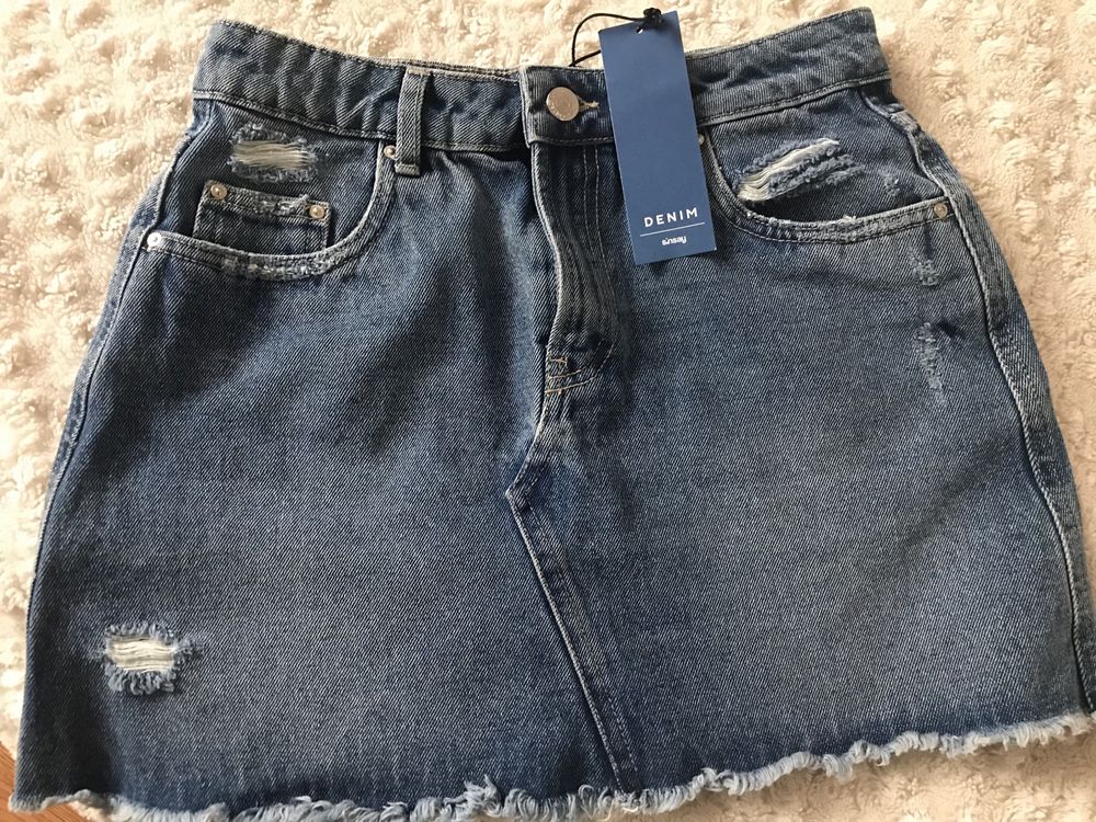 Mini spódnica denim