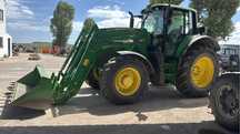 John Deere 6155M,com carregador balde e garfos em estado novo 602 h.