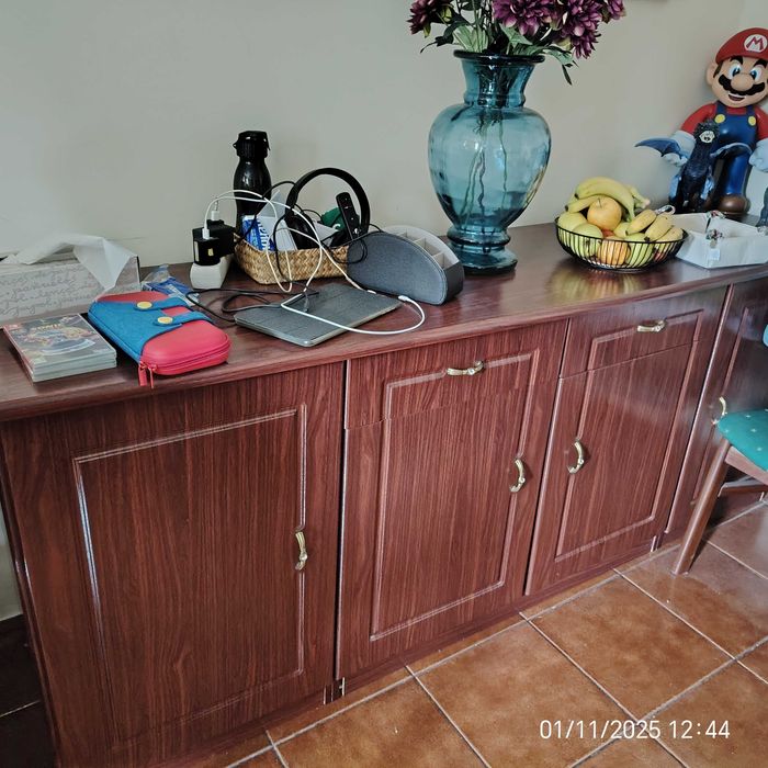 Sala jantar mesa red. Extens. 6 cadeiras