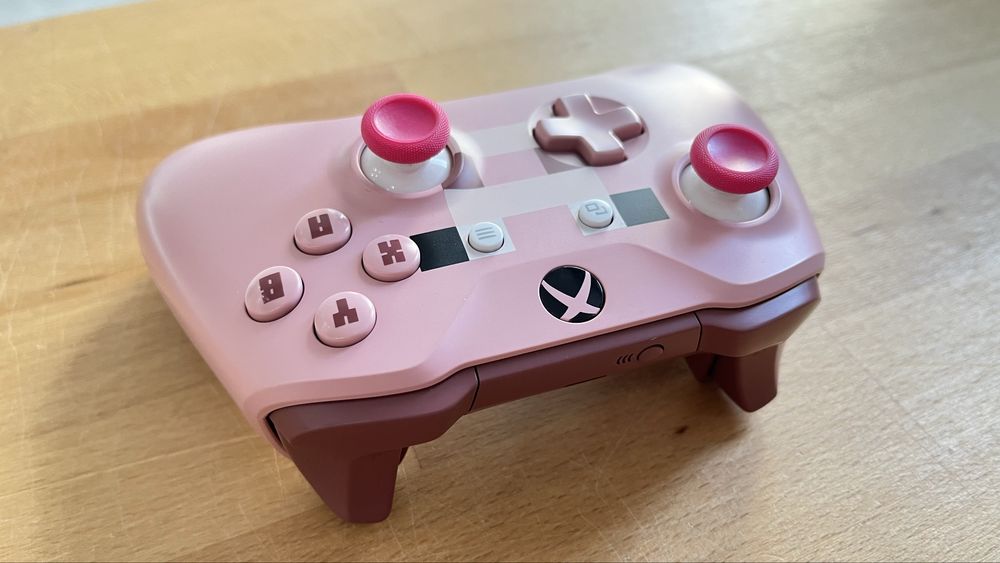 Analogi Hall Minecraft pad Xbox One pig - różowy