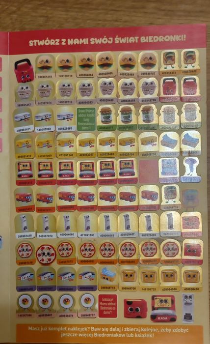 Naklejki Biedronka zestaw 80 sztuk