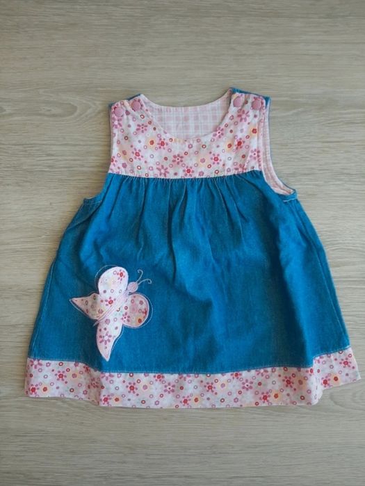 Conjunto Vestido borboleta + Camisola 3-6m