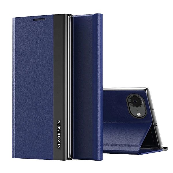 Etui Sleep Case Pro na iPhone 16e z klapką i podstawką - niebieskie