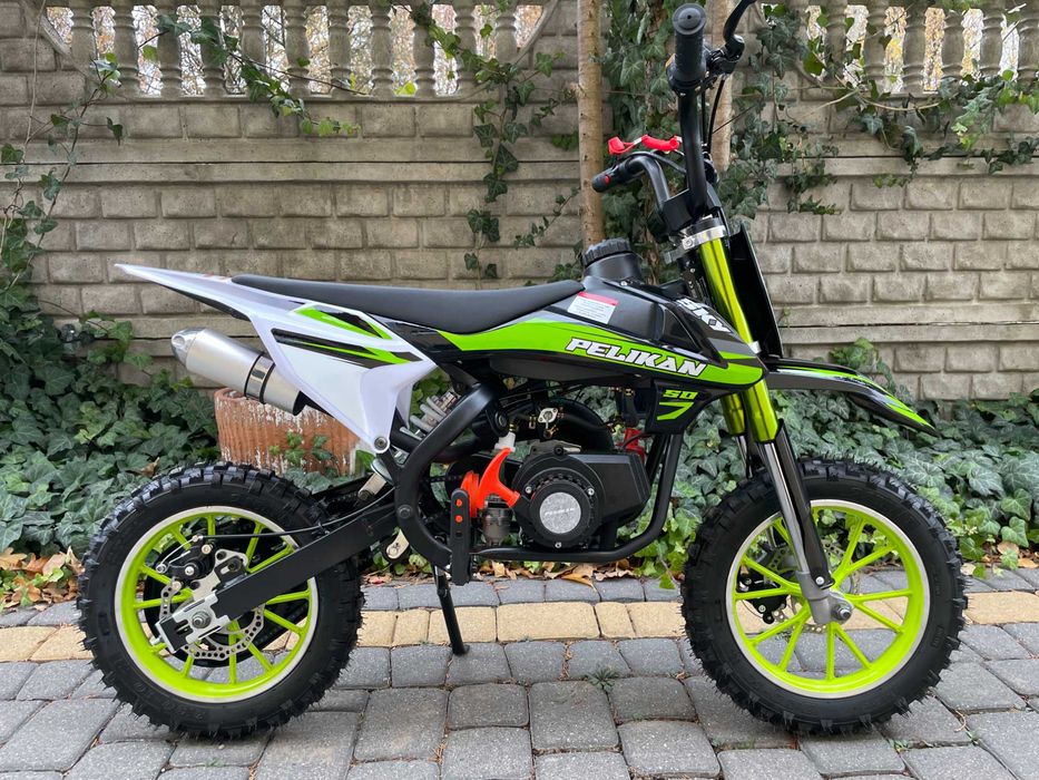 MINI CROSS 50cc Pelikan SKY Rozrusznik Pilot Wzmocniona Rama Raty
