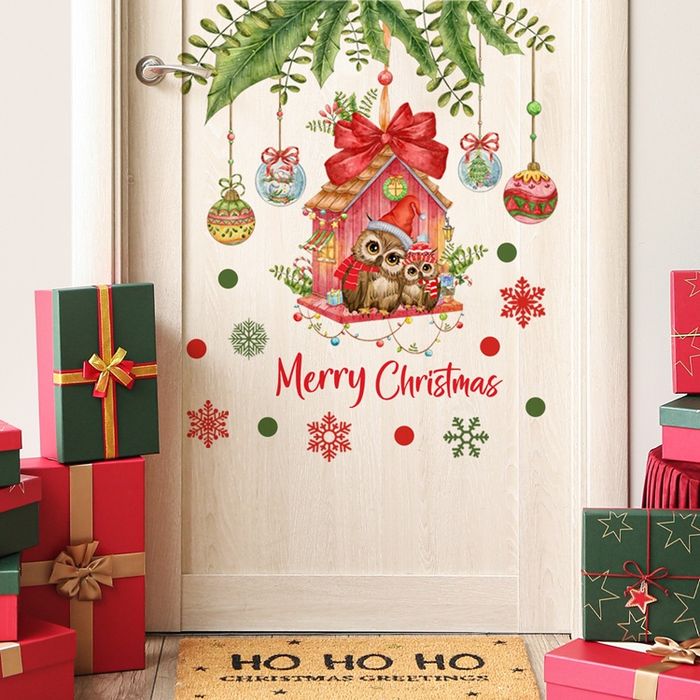 Новорічні наклейки на вікна