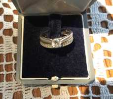 Подарок на помолвку/свадьбу: комплект колец с бриллиантами 0,625ct