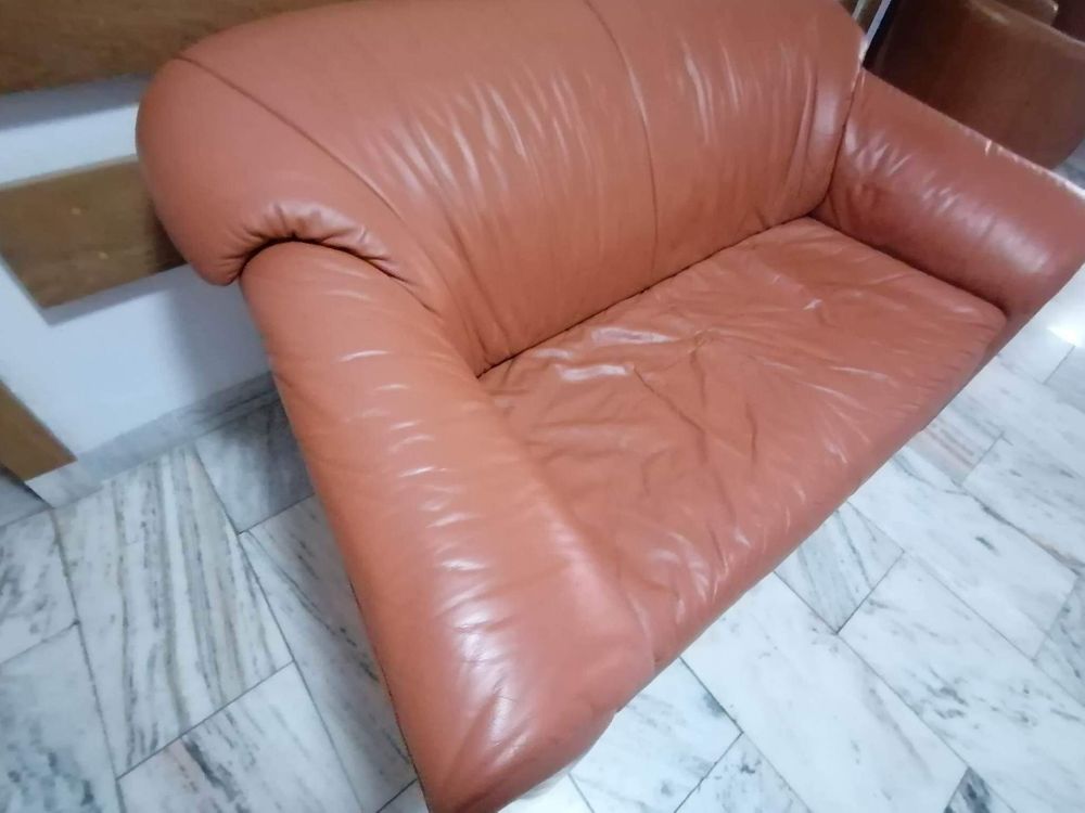 Sofa skorzana ruda