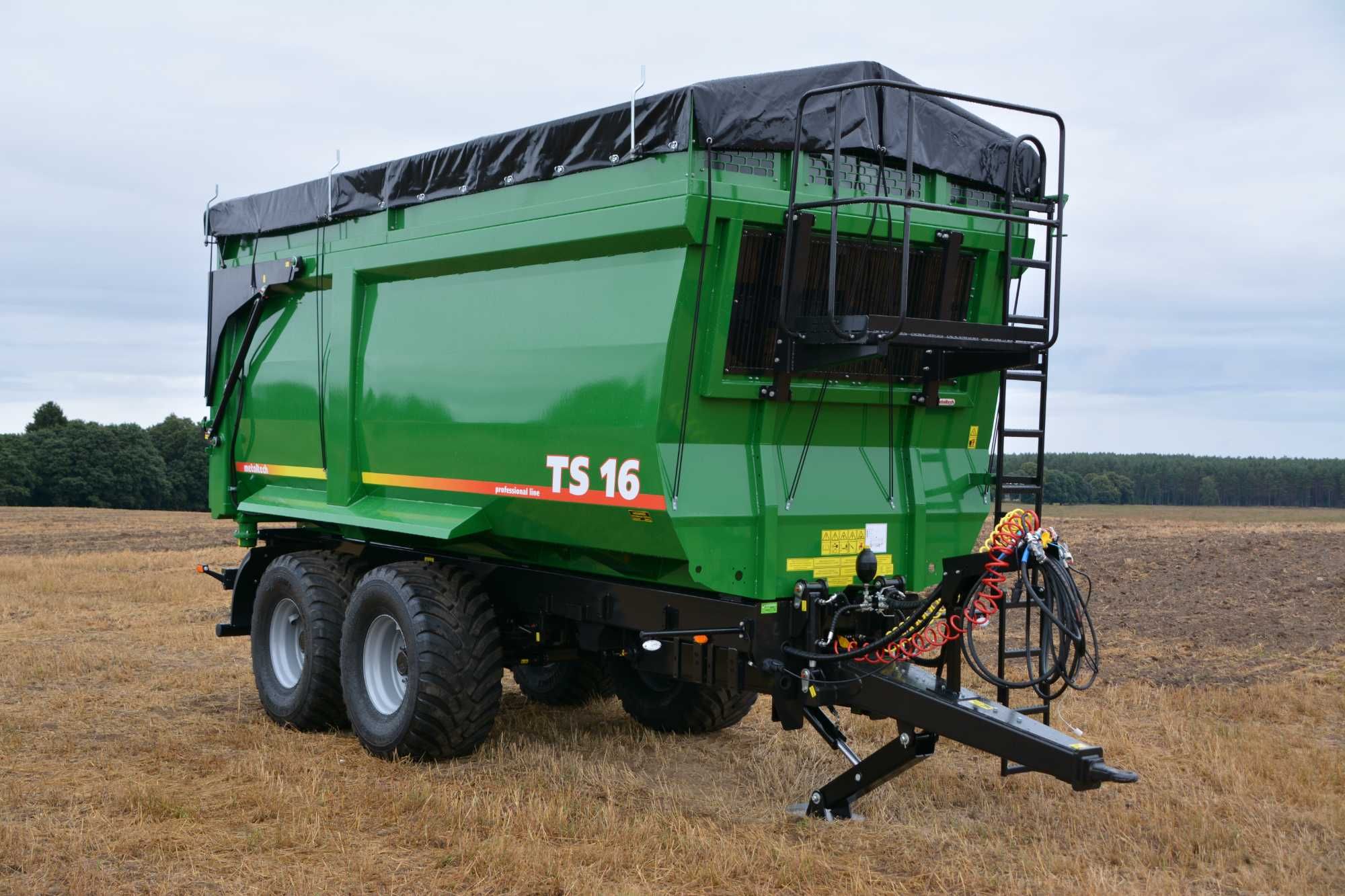 Przyczepa rolnicza skorupowa METAL-TECH TS 16 ton PROMOCJA OŚ SKRĘTNA