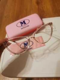 Okulary korekcyjne Missoni nowe kocie pudrowy róż damskie