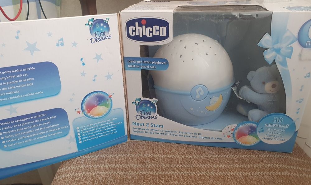 Ночник chicco, проектор, музыка
