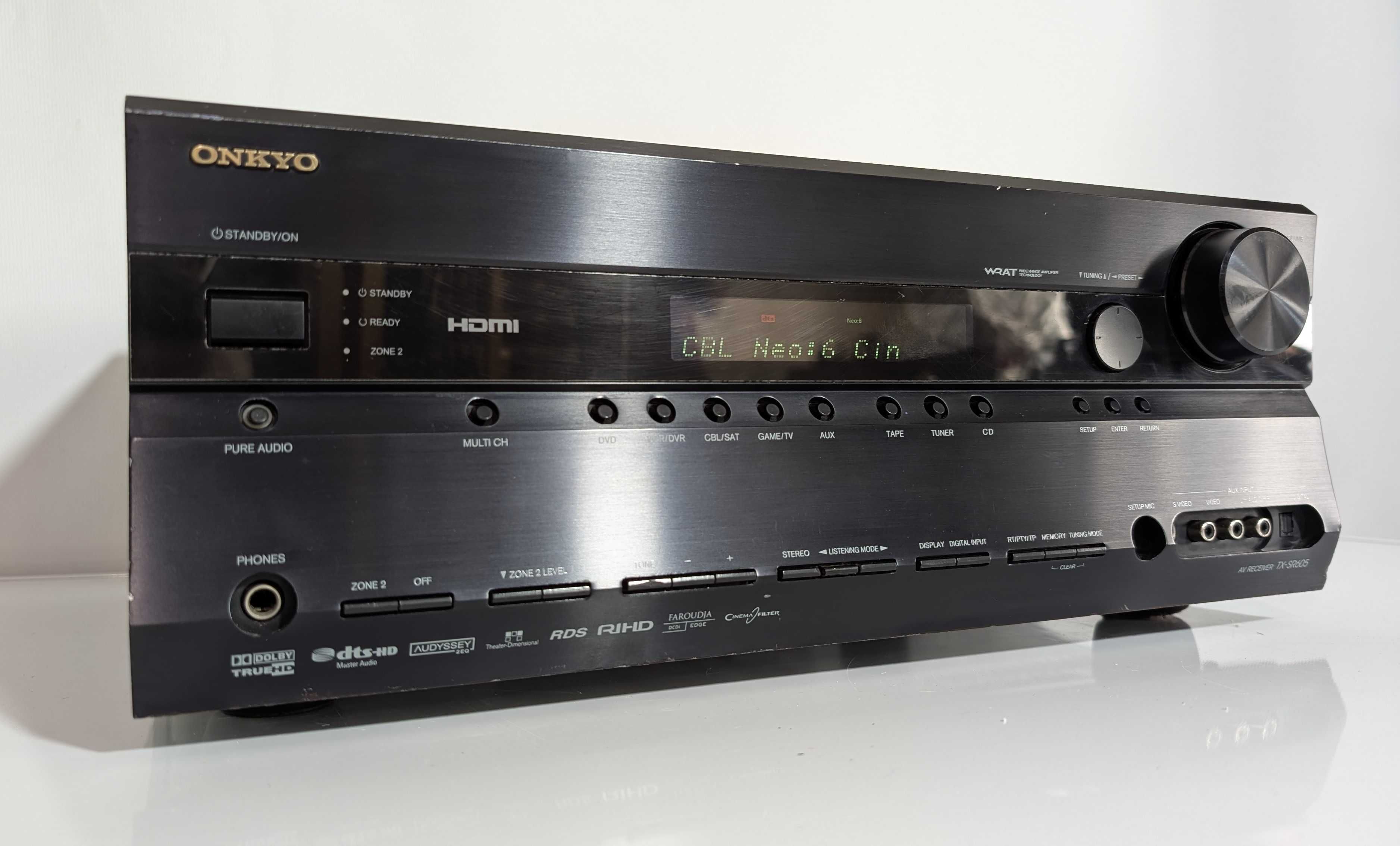7.1 ресивер Onkyo TX-SR605, має 140 Вт/канал /HDMI /ЦАП /4-16 Ом/Dolby
