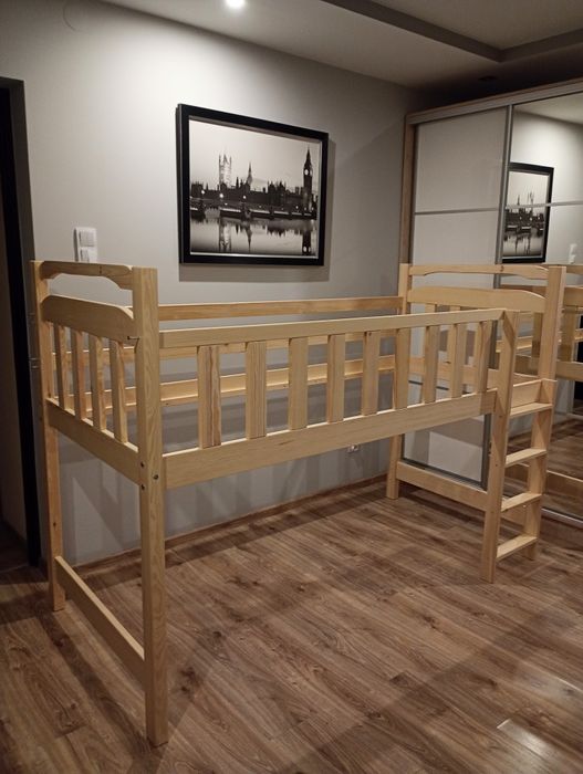 Łóżko drewniane dziecięce - piętrowe, klasyczne, domki.