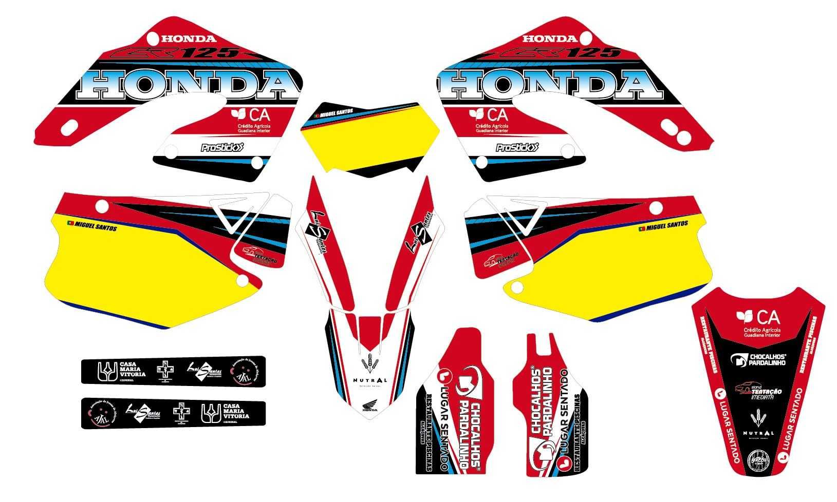 Kit autocolantes honda cr 125 250