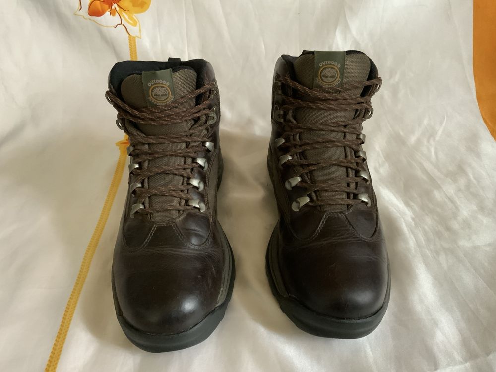 Фирменные зимние кожаные термо-ботинки Timberland. Размер 41 / 26.5 см