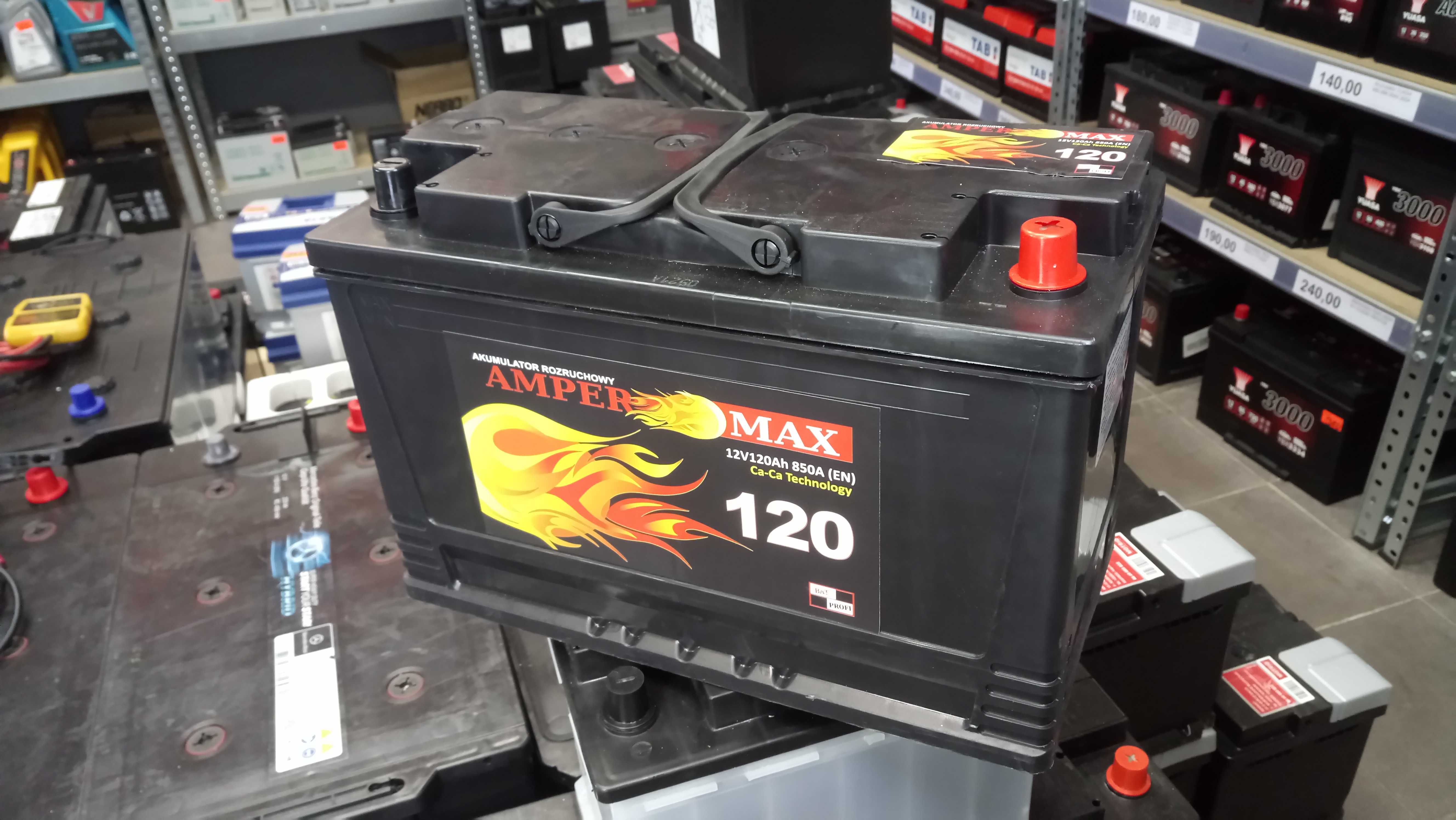 Akumulator Ampermax Jenox 12V 120AH 850A P+ nowy