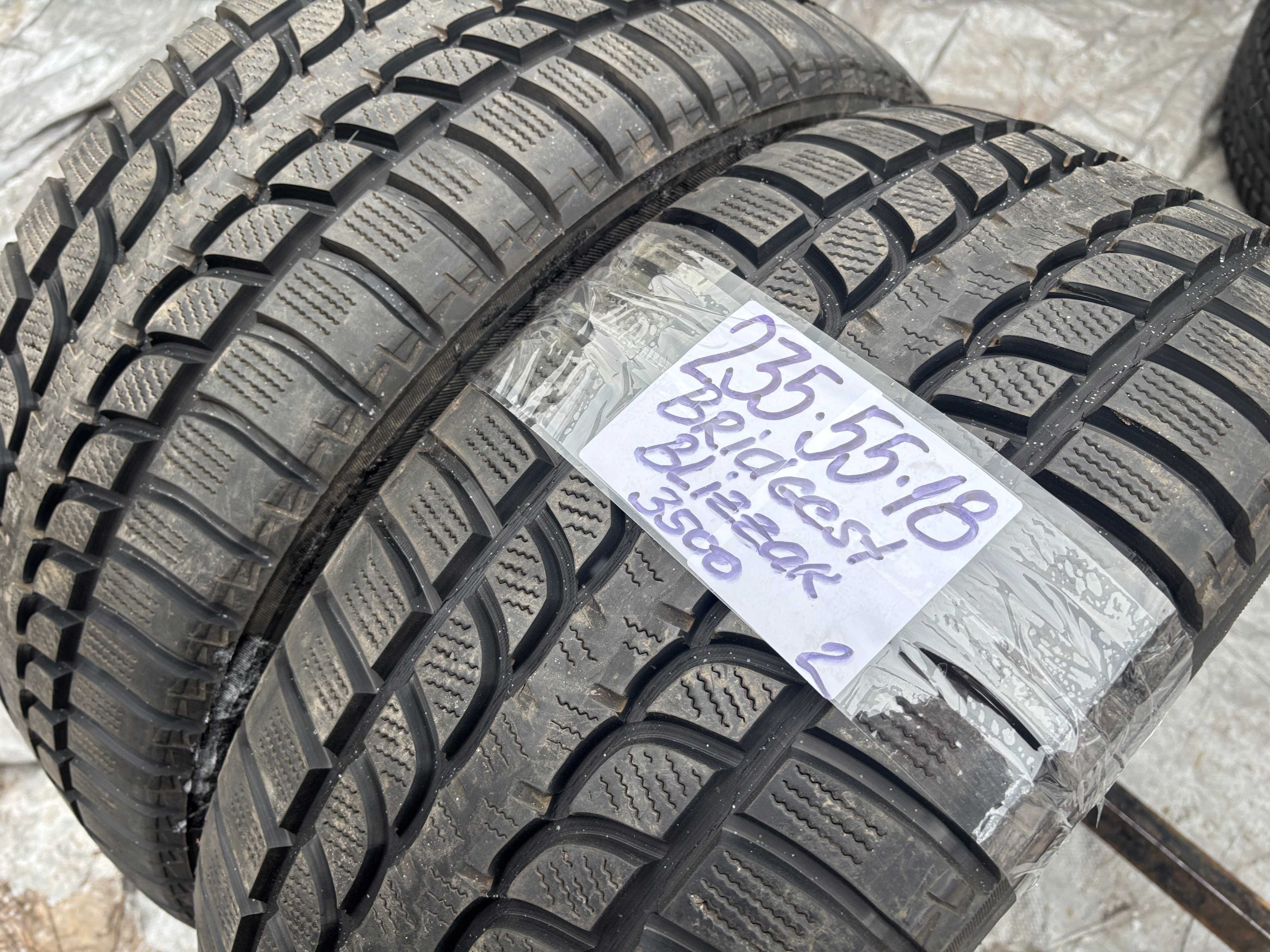235-55-R18 BRIDGESTONE BLIZZAK 2штуки пара резины GERMANY