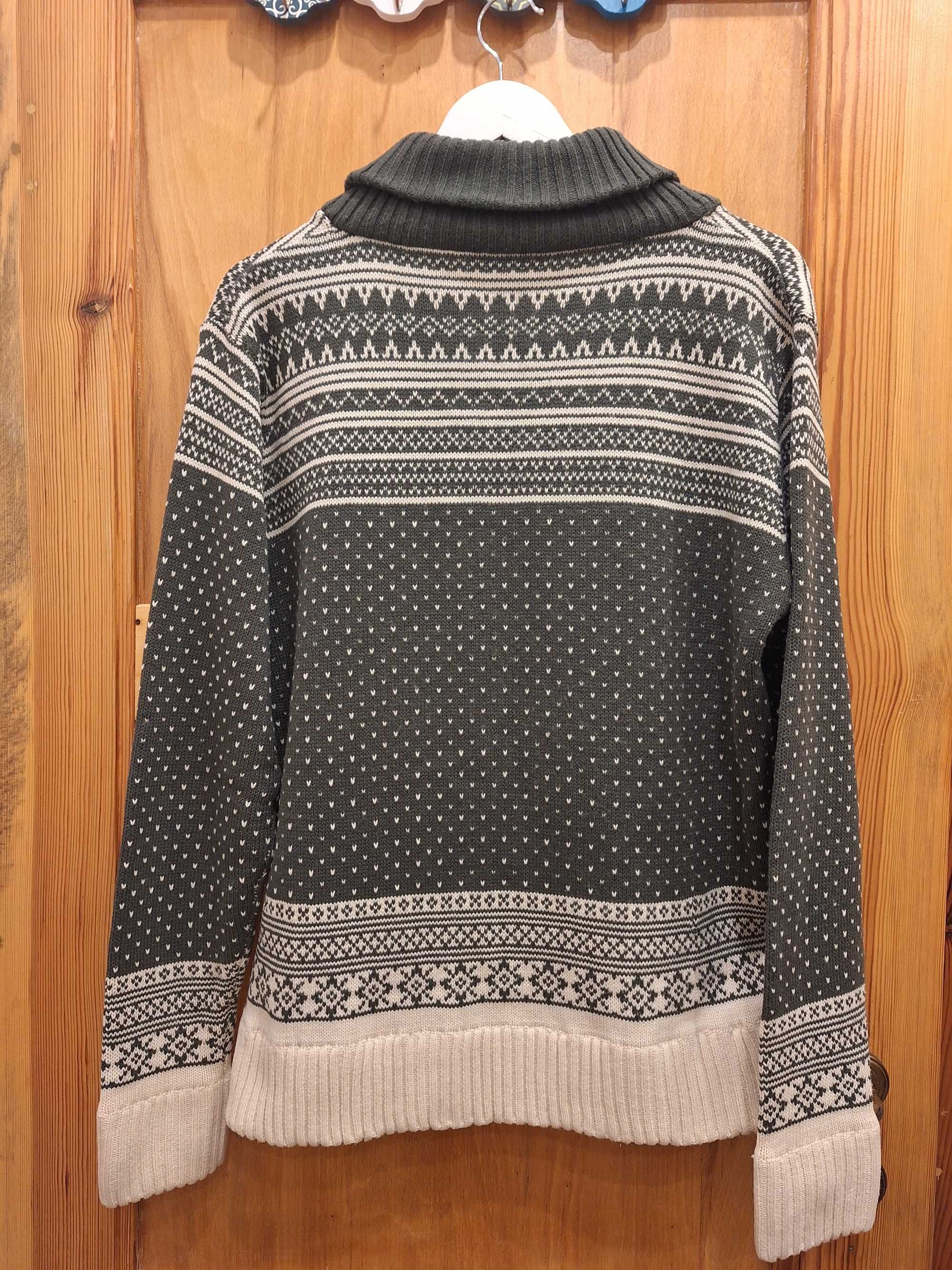 Sweter, motywy norweskie, świąteczny, Smog, r. M