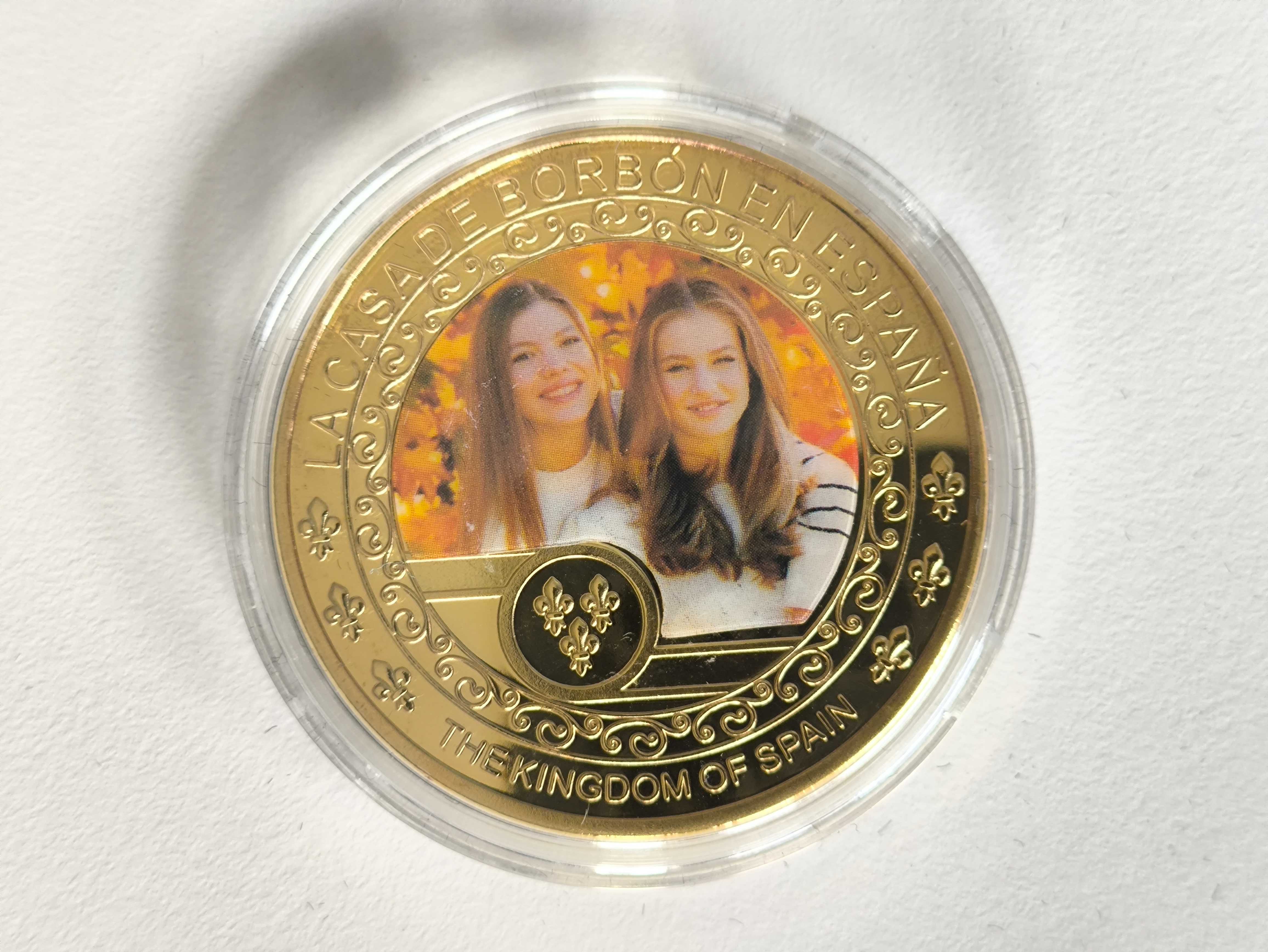 Conjunto de moedas comemorativas da família real Espanha