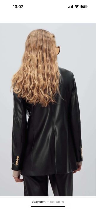 Піджак з еко-шкіри, Zara, розмір М, новий