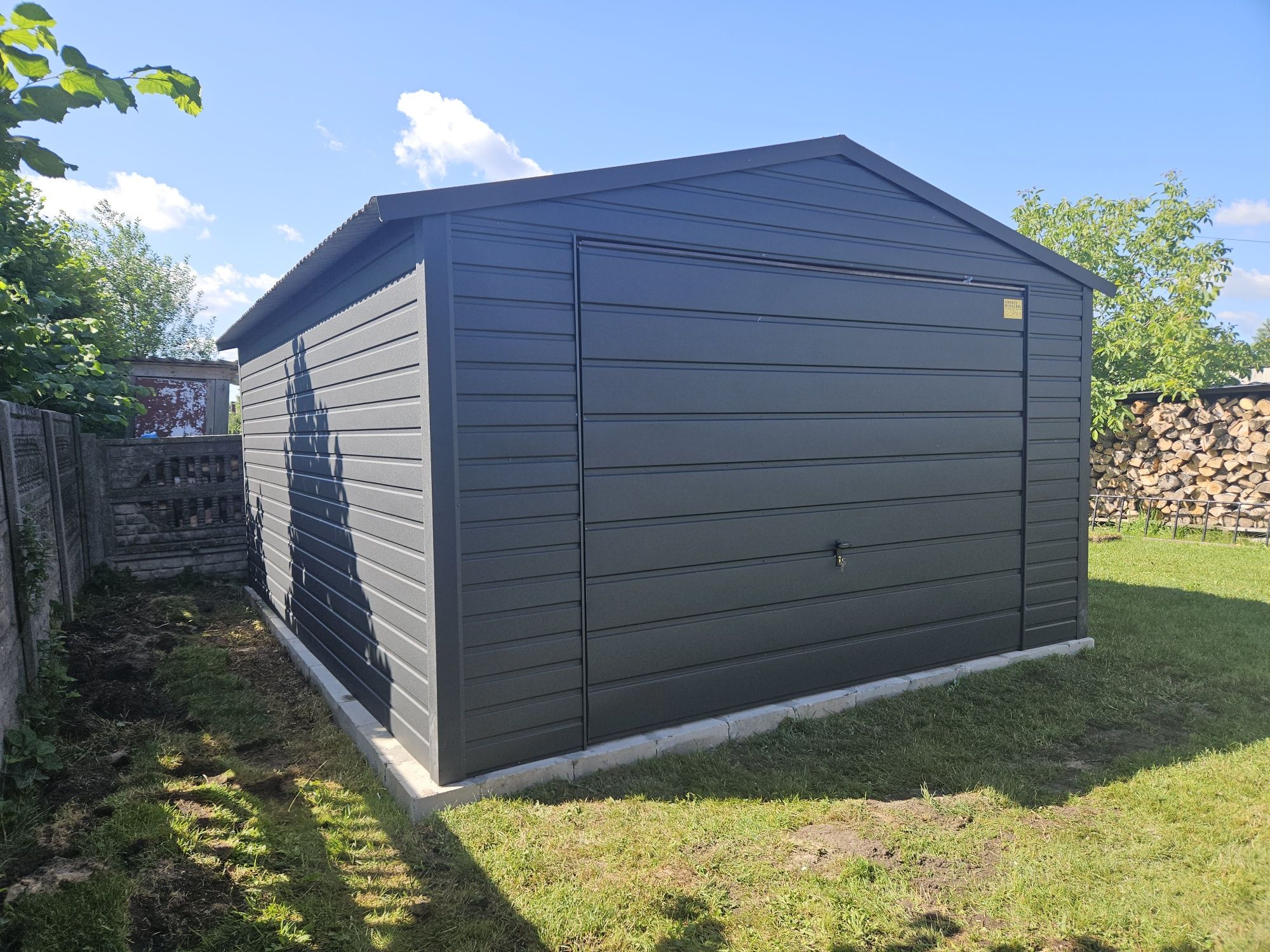 4x5 POD Antracyt Garaze Blaszane Garaż Blaszany Blaszak Blaszaki