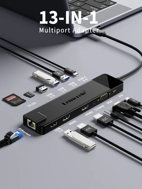 Lemorele USB-C Hub 13  USB Type C