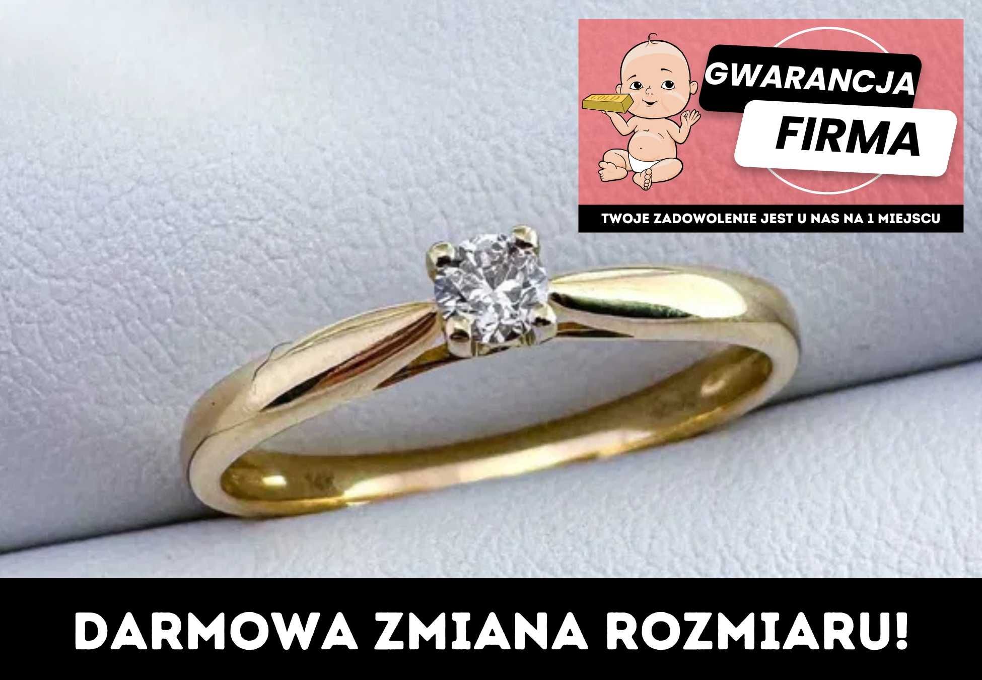 Złoty Pierścionek Apart Oryginalny Certyfikat Próba: 585