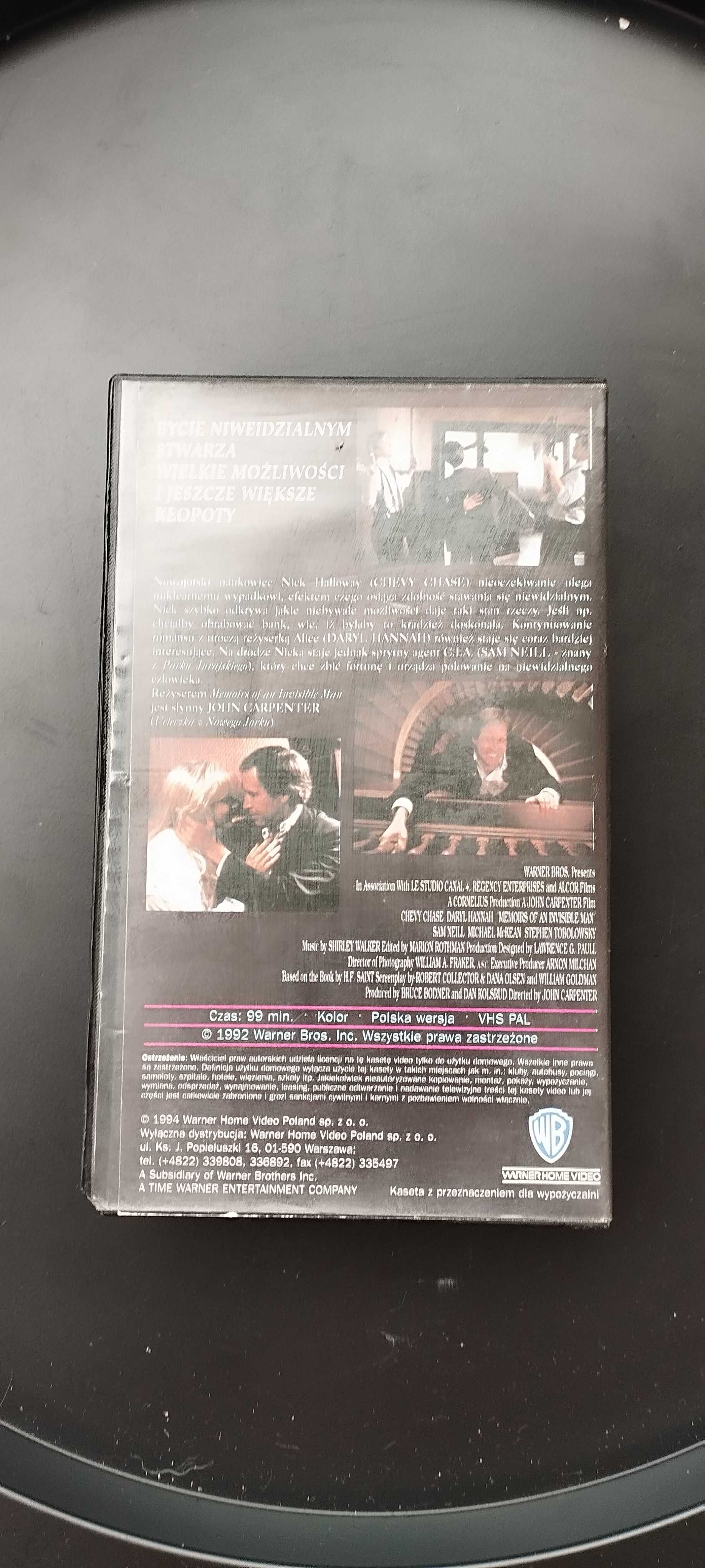 Kaseta VHS Memoirs of an Invisible Man – Warner Home Video