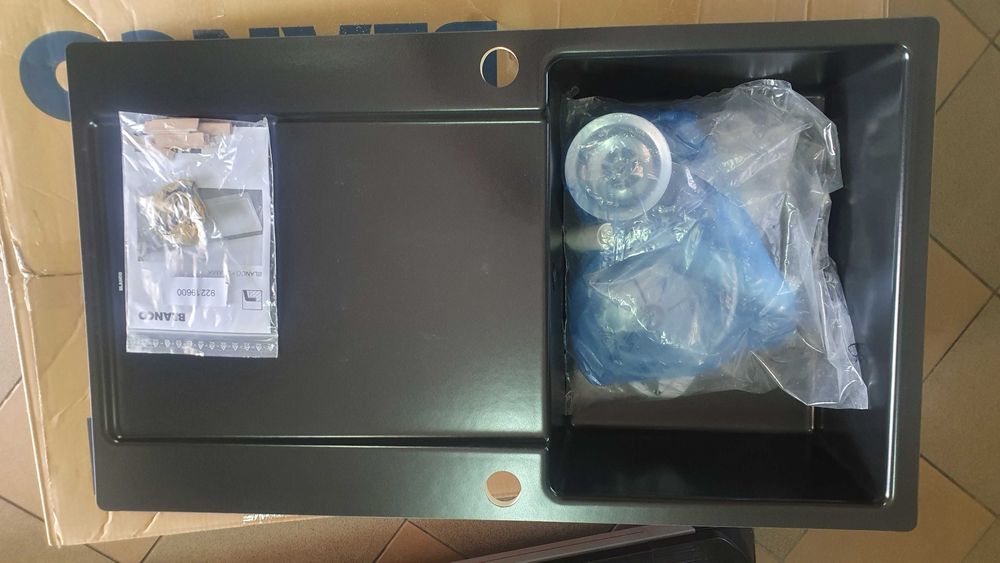 Zlewozmywak Blanco Idento 45S Czarny (Ceramiczny) (Na równi z blatem)