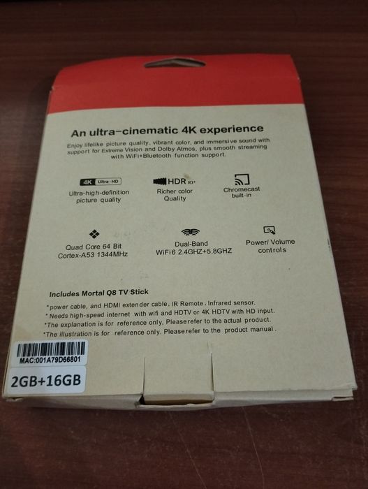TV box Q8 TV Stick 4K- Mortal