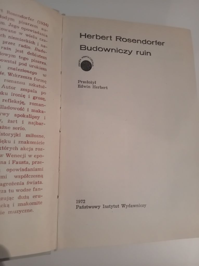 Herbert Rosendorfer Budowniczy ruin