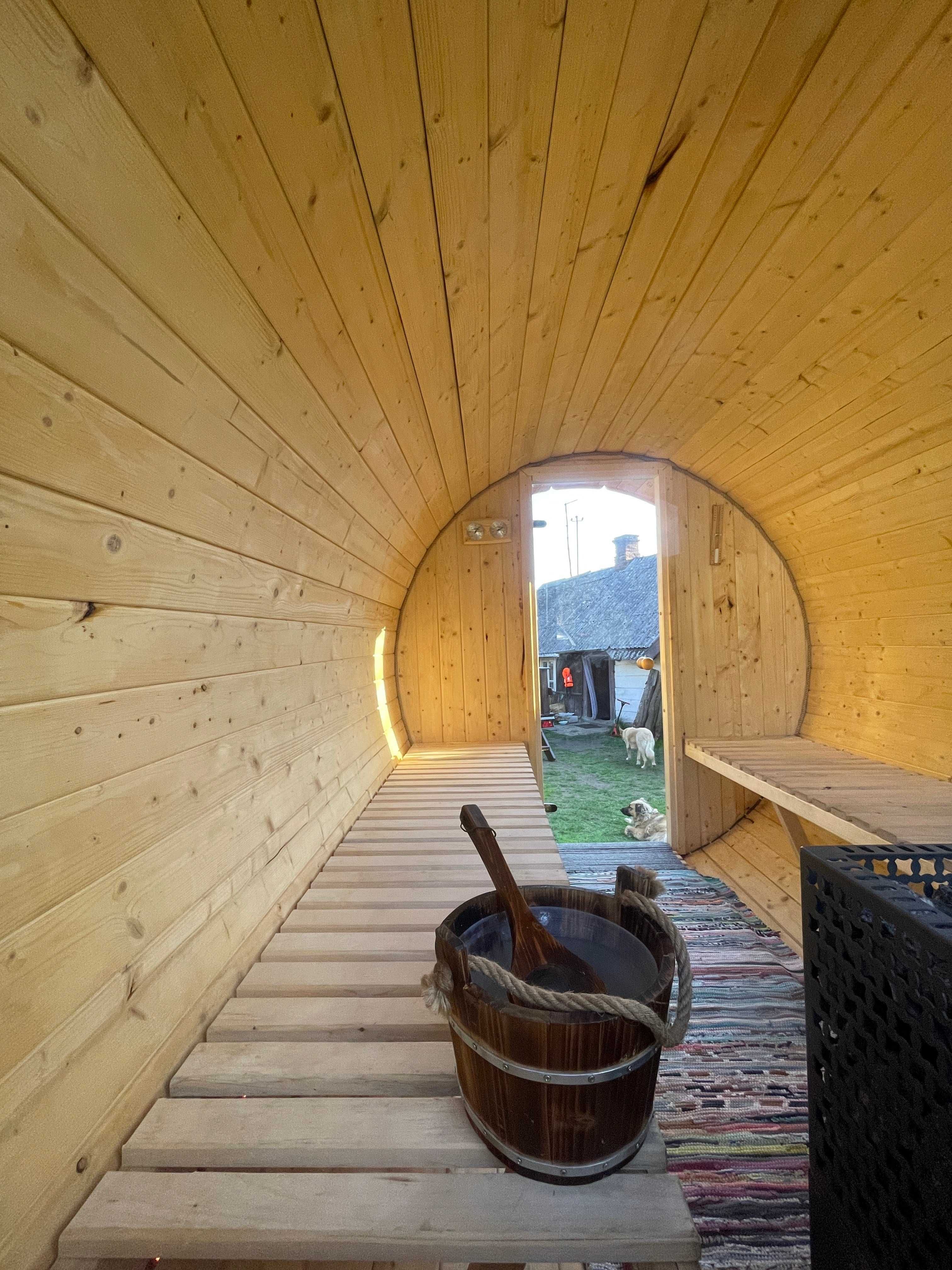 Mobilna sauna - piec opalany drewnem, duża 8 osób, SPA pod Twoim domem