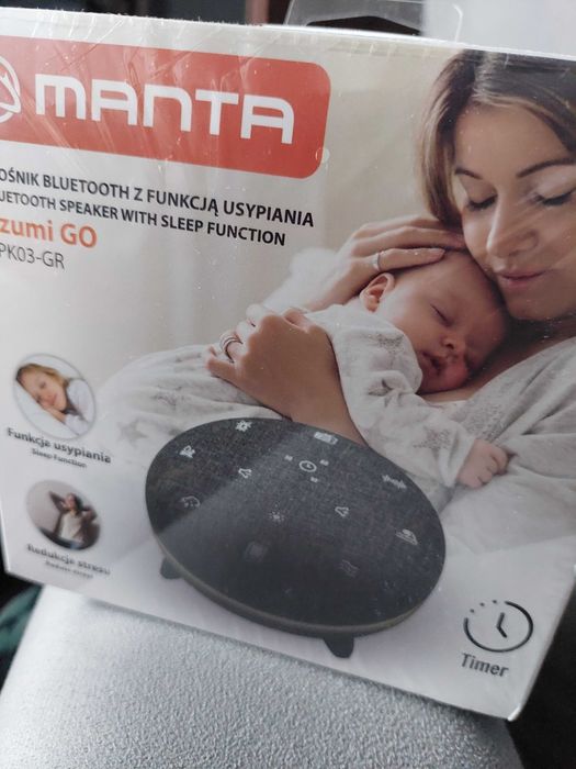 Głośnik Manta bluetooth z funkcją usypiania SPK03-GR nowy