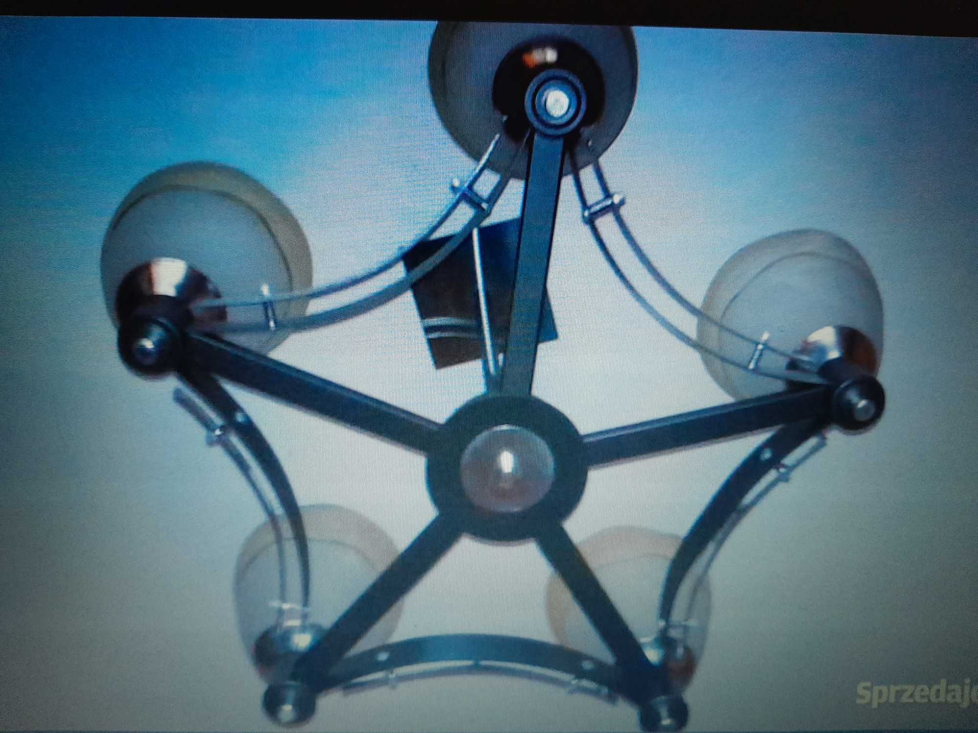 Lampa wisząca żyrandol na pięć żarówek duży gwint