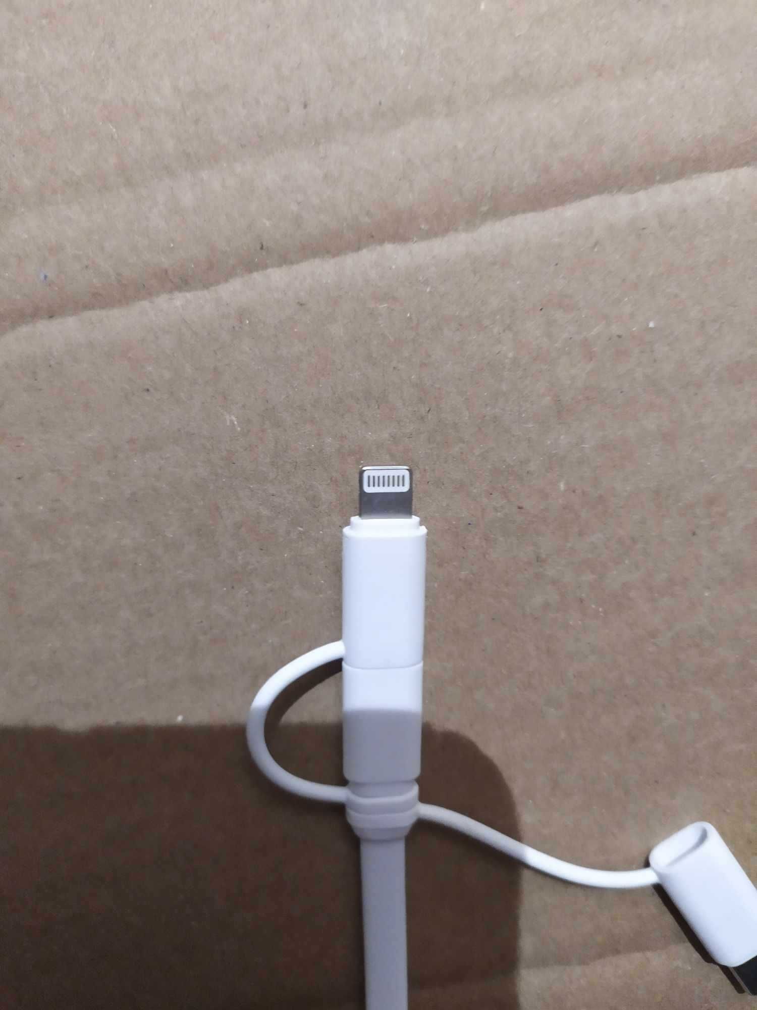 Kabel 3w1 USB - Micro USB , USB Typ C , Lightning 1,2m