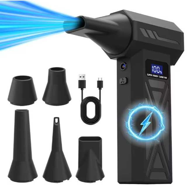 potente soprador a bateria com lcd