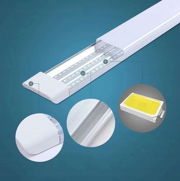 Lampa sufitowa LED 60cm 30W 6500K zimna natynkowa plafon świetlówka