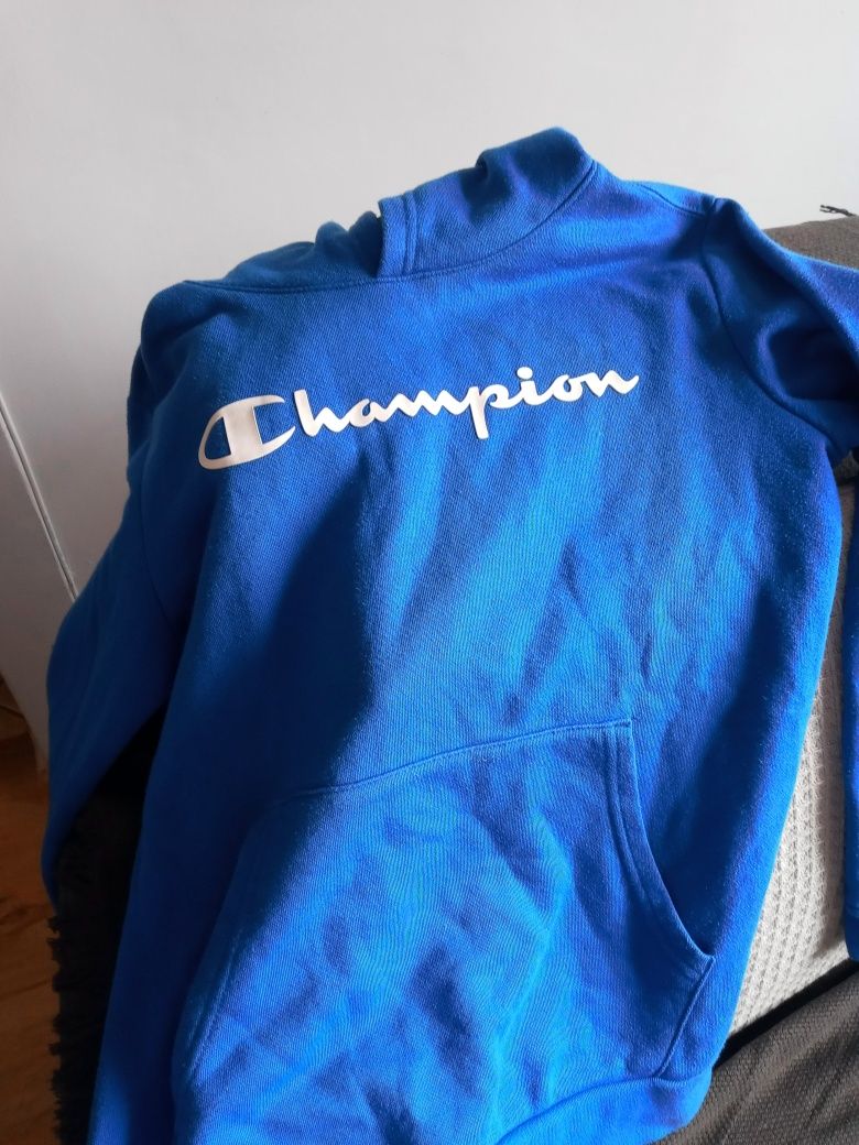 Bluza chlopieca Champion kaptur 152 164 niebieska