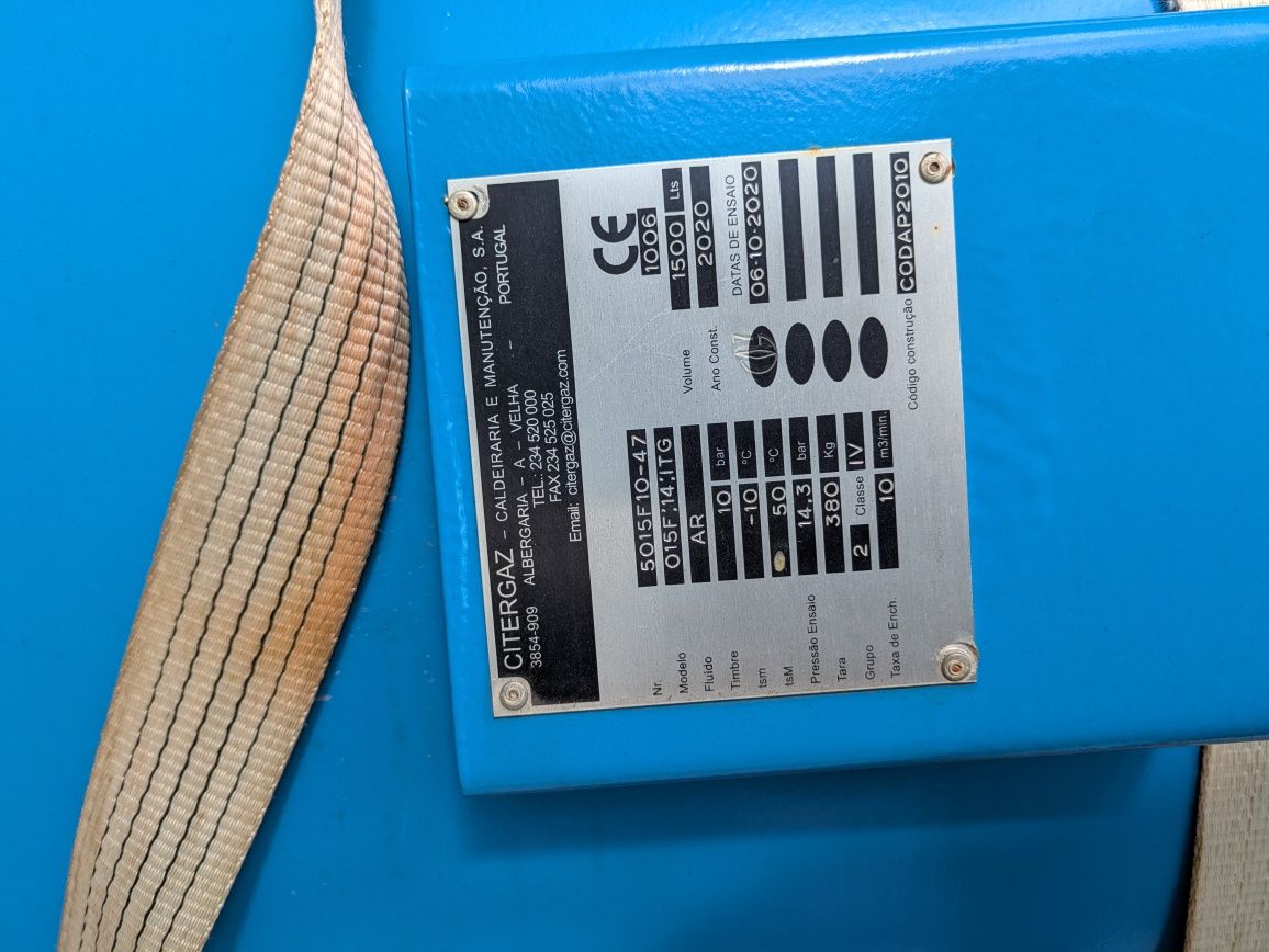 Depósito de ar comprimido 1500L
