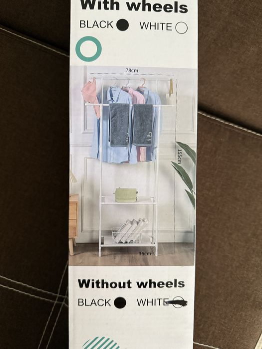 Вішалка-стійка для одягу подвійна