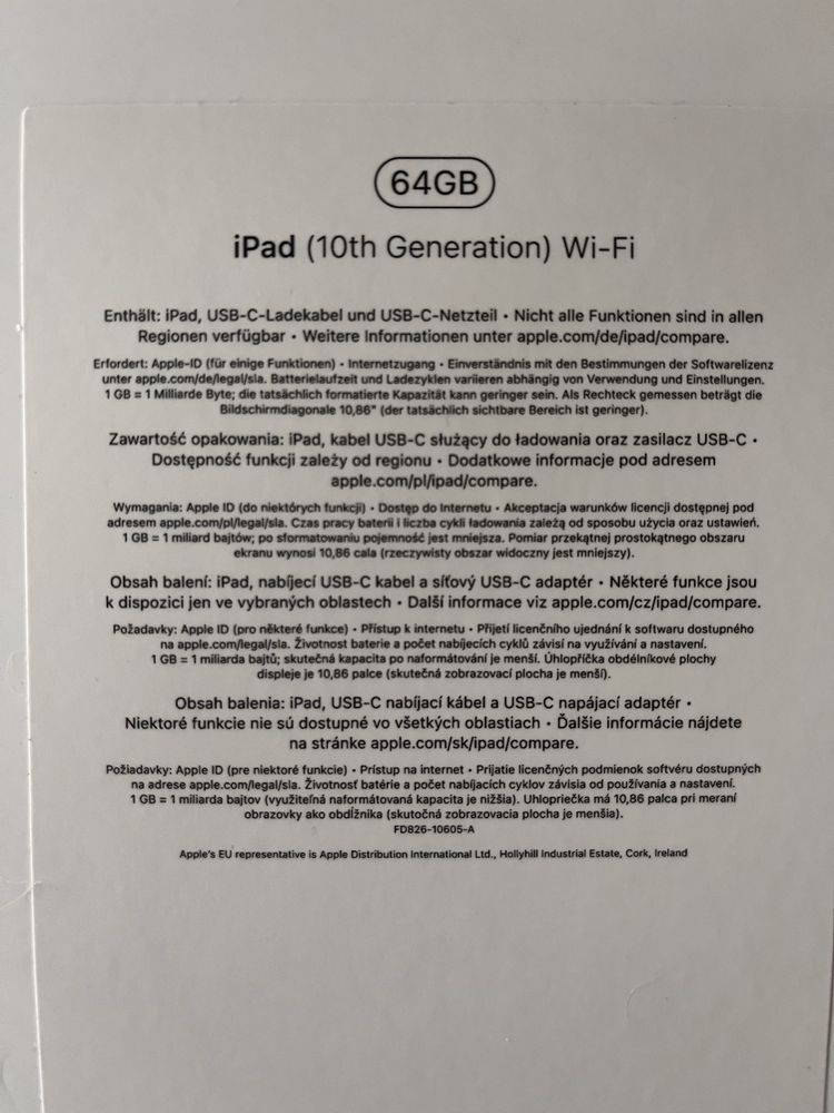 НОВИЙ Планшет Apple iPad 10.9" (10th Gen) Wi-Fi 64GB Silver (MPQ03)
