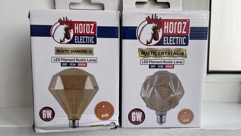 Декоративна LED Лампа 6W 2200K E27 Horoz (Rustic Crystal/Diamond)