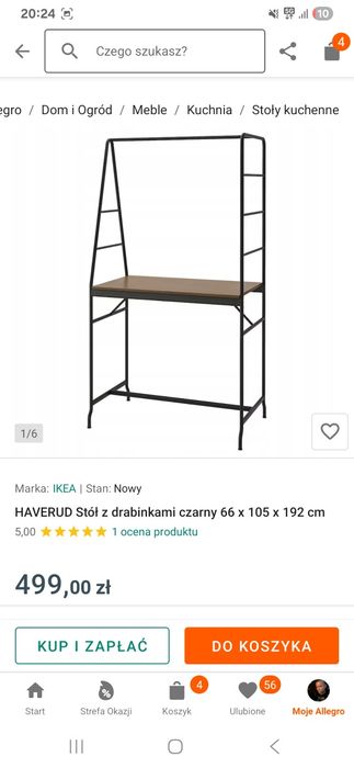 Haverud stół i stig stołek barowy