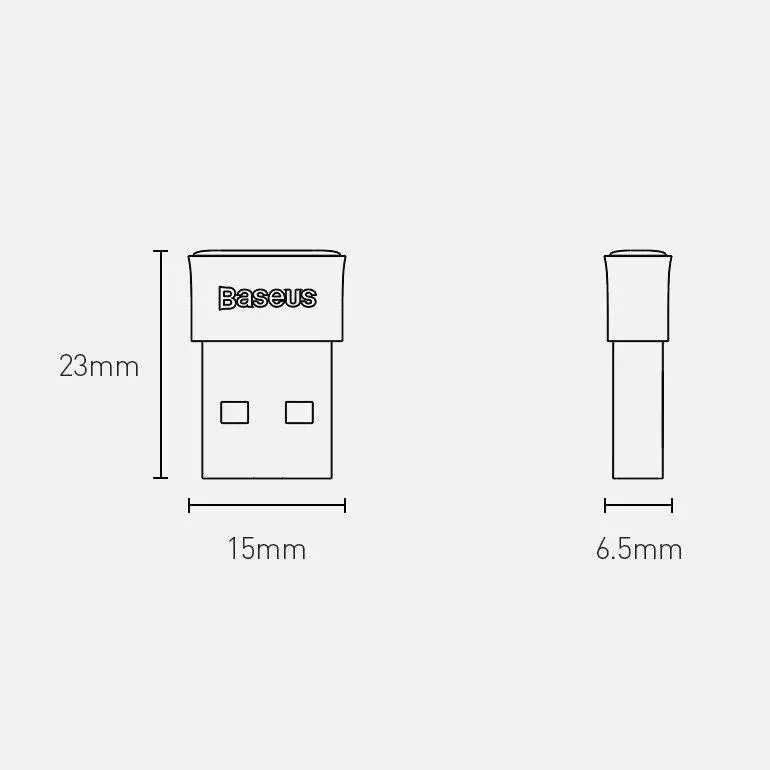 Baseus Bluetooth 5.0 адаптер передавач чорний (ZJBA000001)