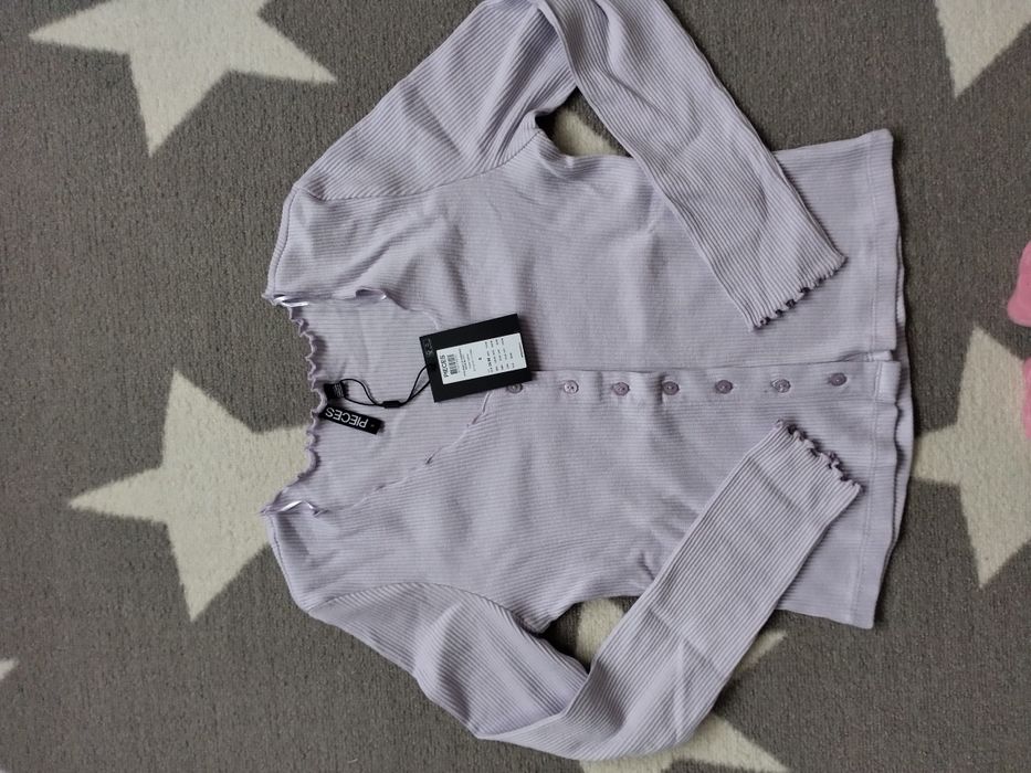 Sweterek prążkowany lilia fiolet s/m pieces