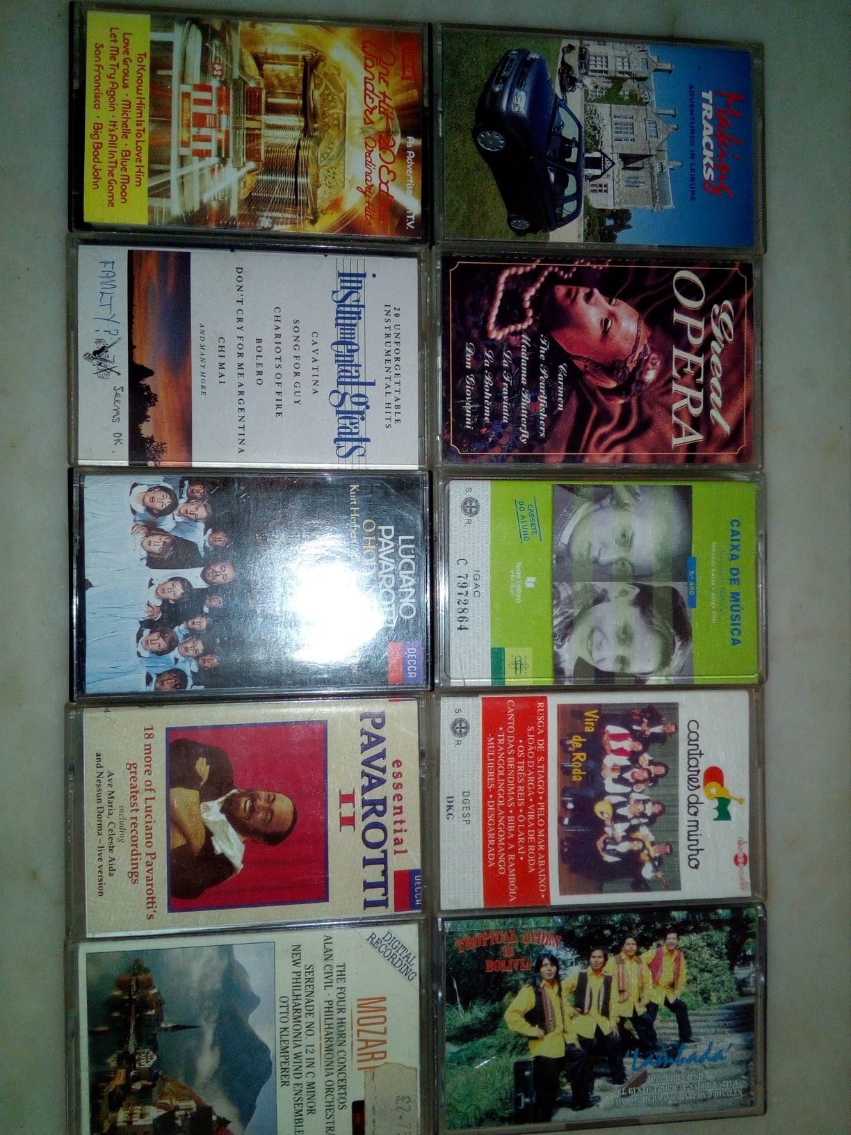 Coleção de cassetes de música