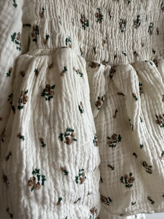 Сукня-боді муслінова у квіти 9-12 міс