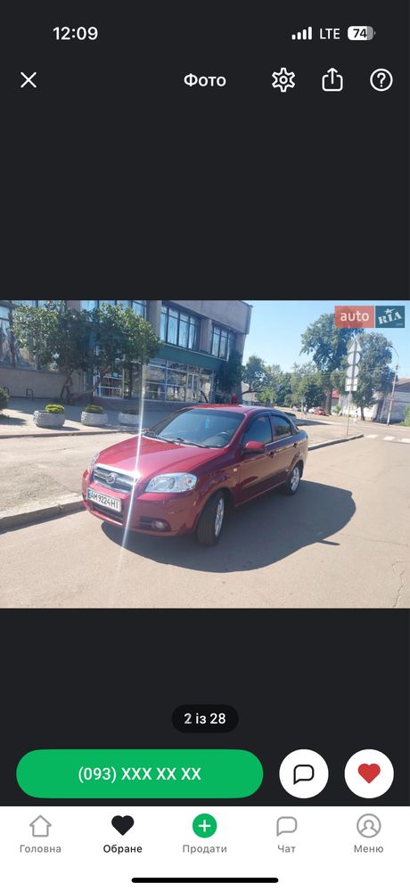 Продам авто ЗАЗ Vida 2012