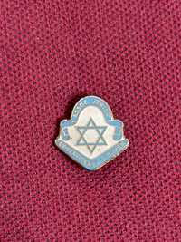 Judaika Stara Żydowska Odznaka Emalia Sygnowana